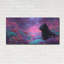  «Black Cat Cosmic Meadow» par Ann Klee, art mural en métal, 48 po x 24 po-1387347000