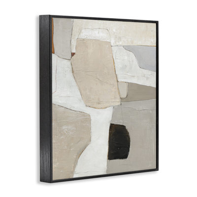  Beige Shape Geometrics, art de la giclée encadrée par Design Fabrikken