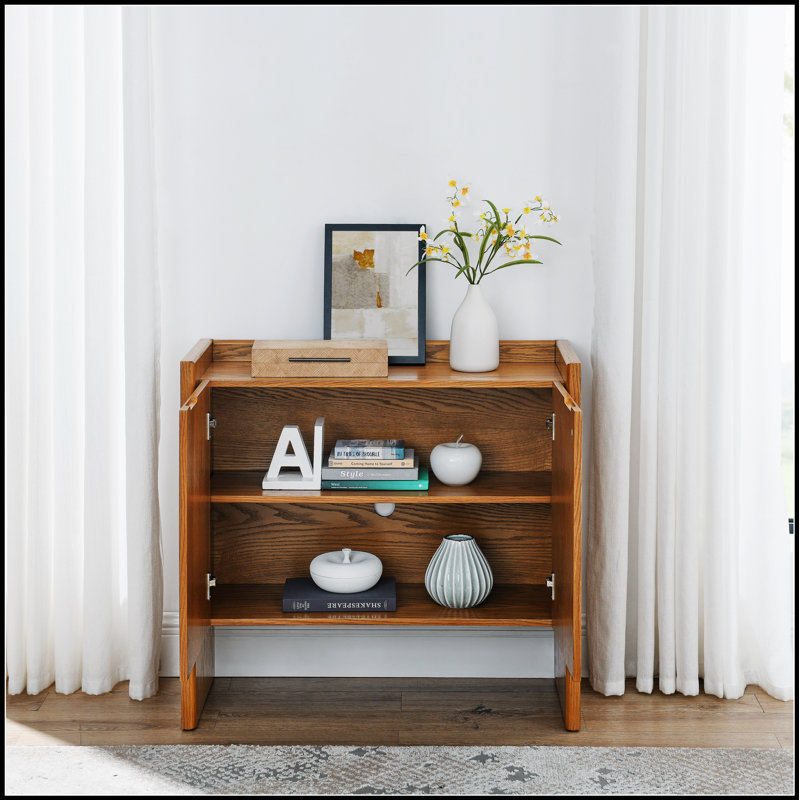 Buffet de couleur noyer, armoire buffet avec rangement, armoire de rangement rustique pour entrée, couloir, salon, cuisine, salle à manger, chambre à coucher