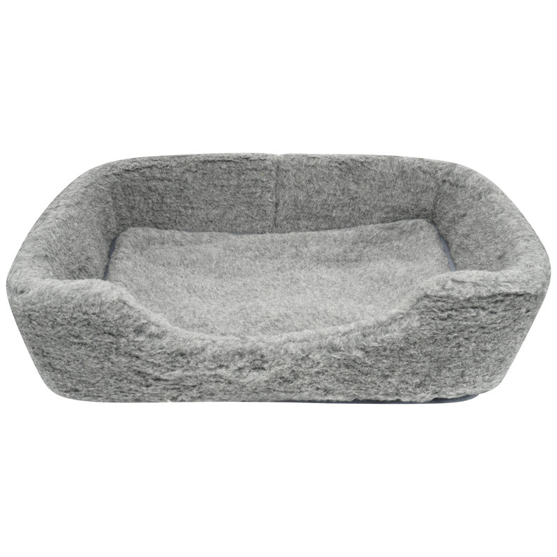 Azaiah Fleece Pet Bed, 10cm H x 60cm W x 40cm D, Grey
