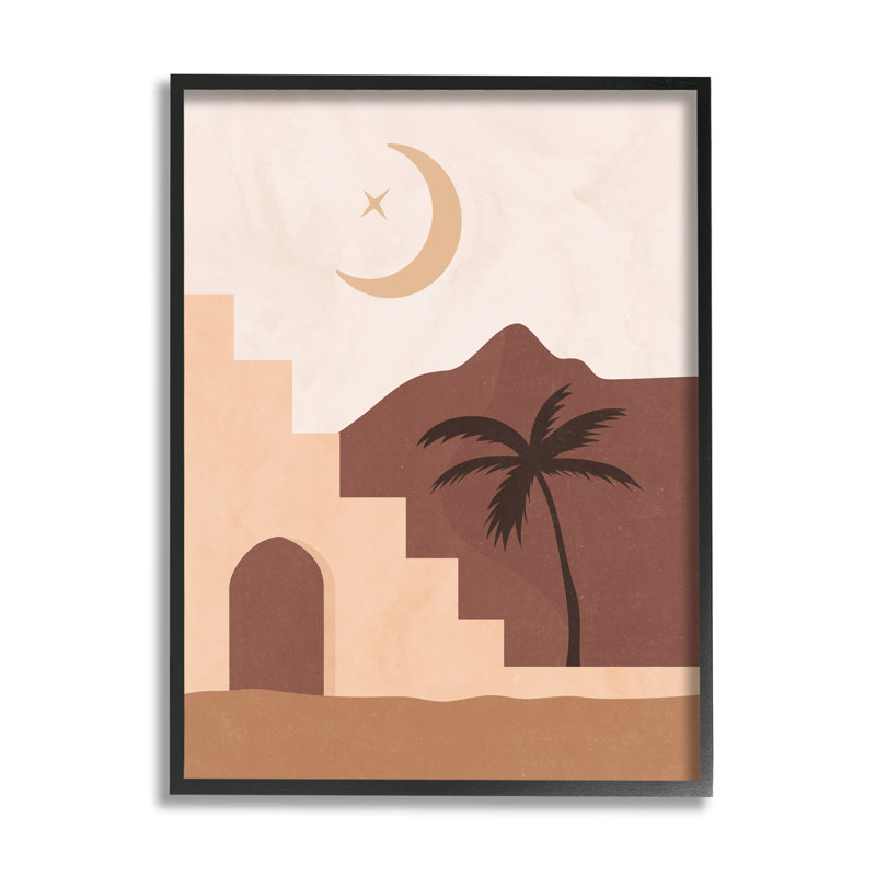 Moyen-Orient nuit désertique, Giclée encadrée noir minuit, H 11 po x l 11 po x P 1,5 po