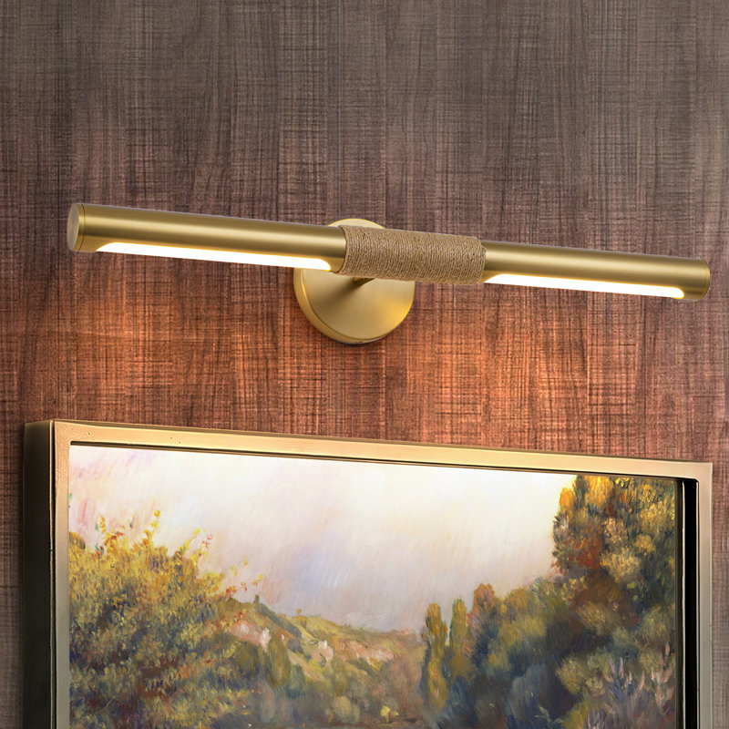 Dimmable Led Picture Light with Jute Rope Accents