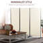 Paravent 6 'à 3 panneaux, barrière de confidentialité beige. Pliage à double charnière. Structure en métal. Gain de place. H 73,18 po x L 99,5 po x P 20,02 po. Décoration intérieure pliable.
