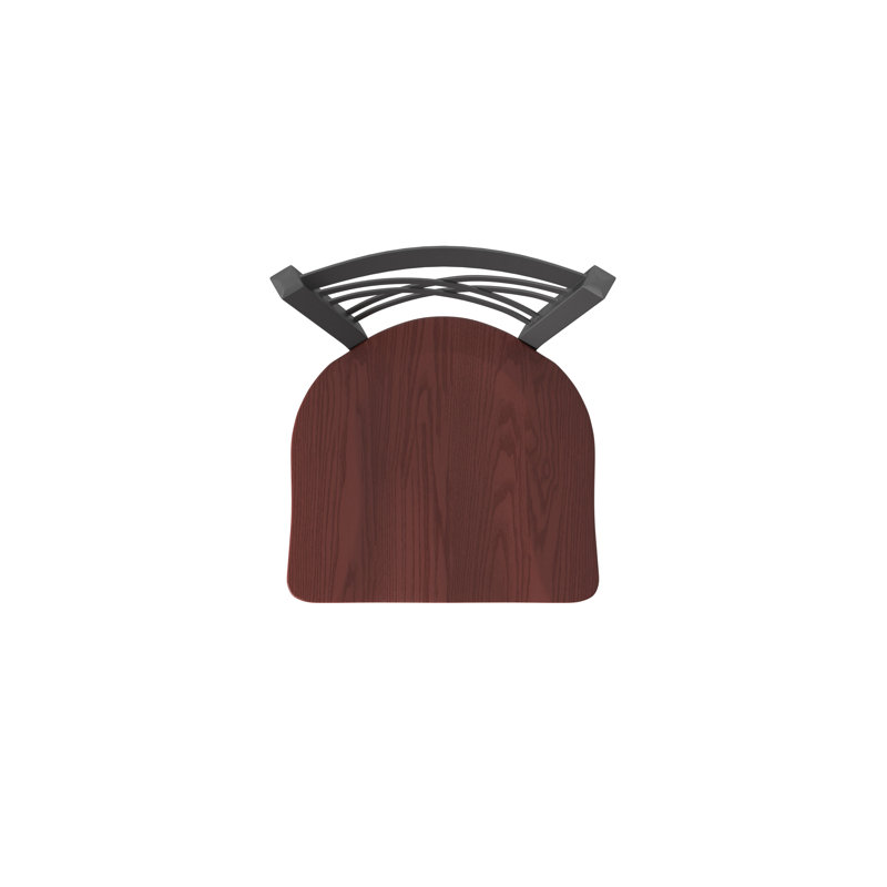 Tabouret tournant 820 Catalina, Étain, Bois - Chêne cerisier foncé, Tabouret de comptoir (assise de 25 po de hauteur)