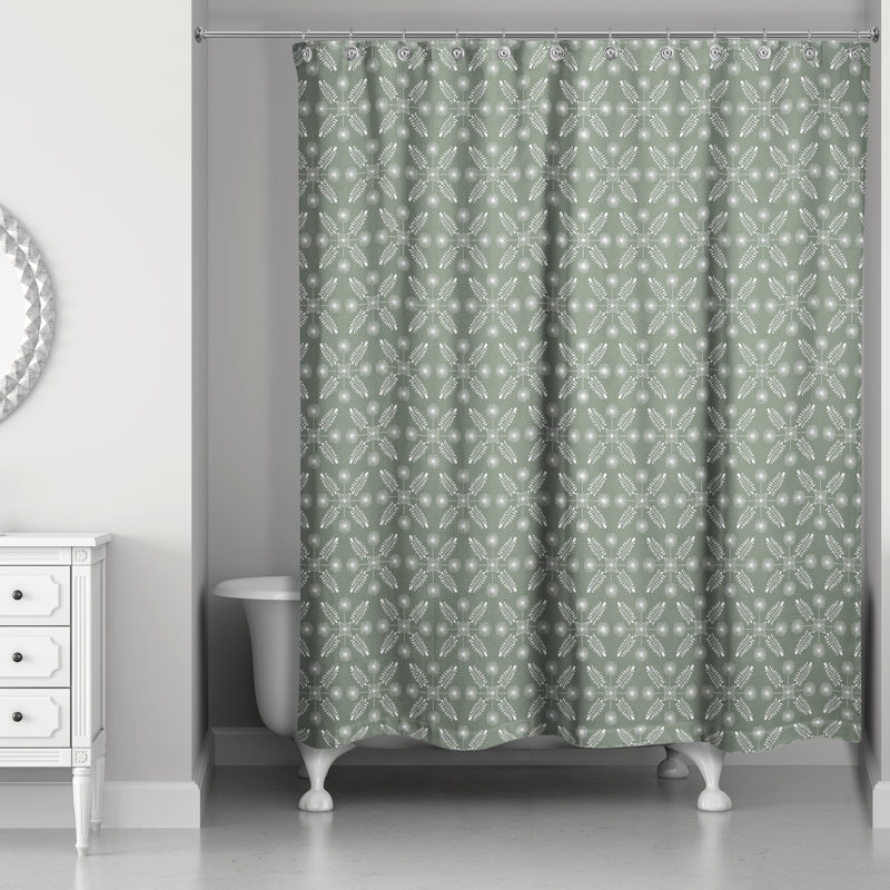 Rideau de douche Floral, Sauge