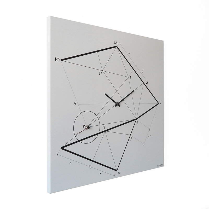 Nicoletti Metal Wall Clock, White/Black