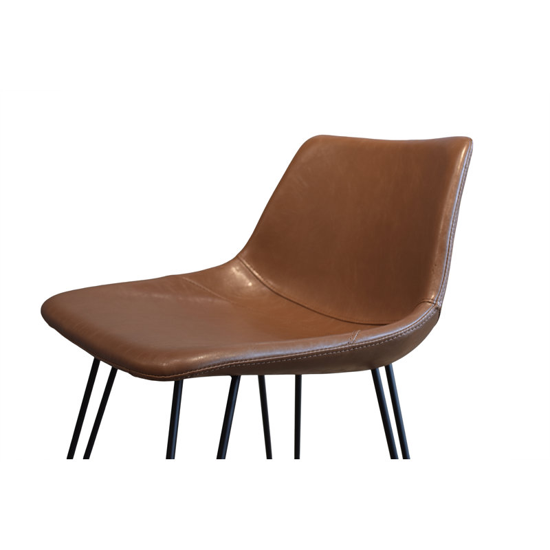 Volya Bar & Counter Stool Faux Leather, Brown, Counter Stool (25" Seat Height)