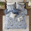 Ensemble de literie à motif floral rétro très grand californien, mélange de coton de qualité supérieure, confort toutes saisons