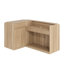 Bureau de réception en L 71 po avec 3 tiroirs, 15 tablettes ouvertes, armoire-1054216396