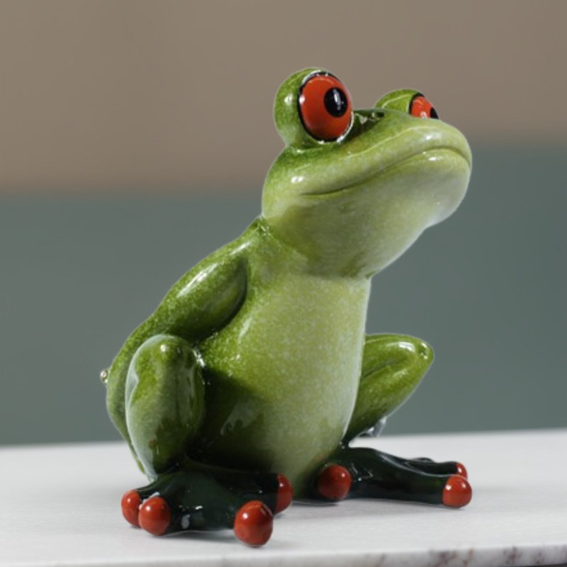 Porte-bouteille de vin 6 "H Frog Figurine