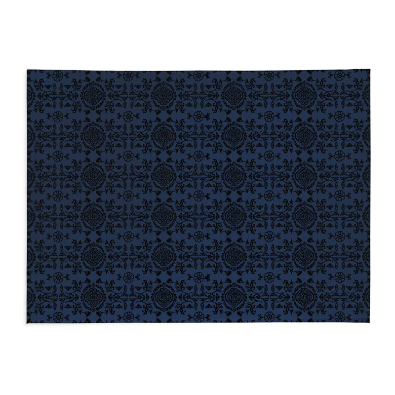 Tapis de cuisine Aubry, Marine, Rectangle 7 pi x 5 pi