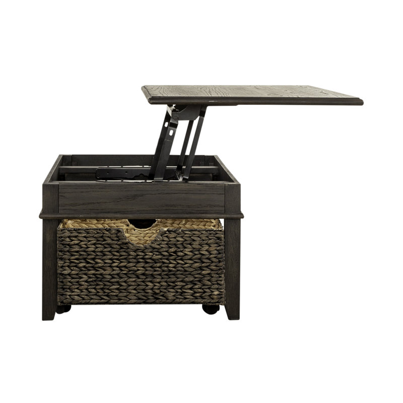 Odysseus Lift-Top Coffee Table w/ Casters