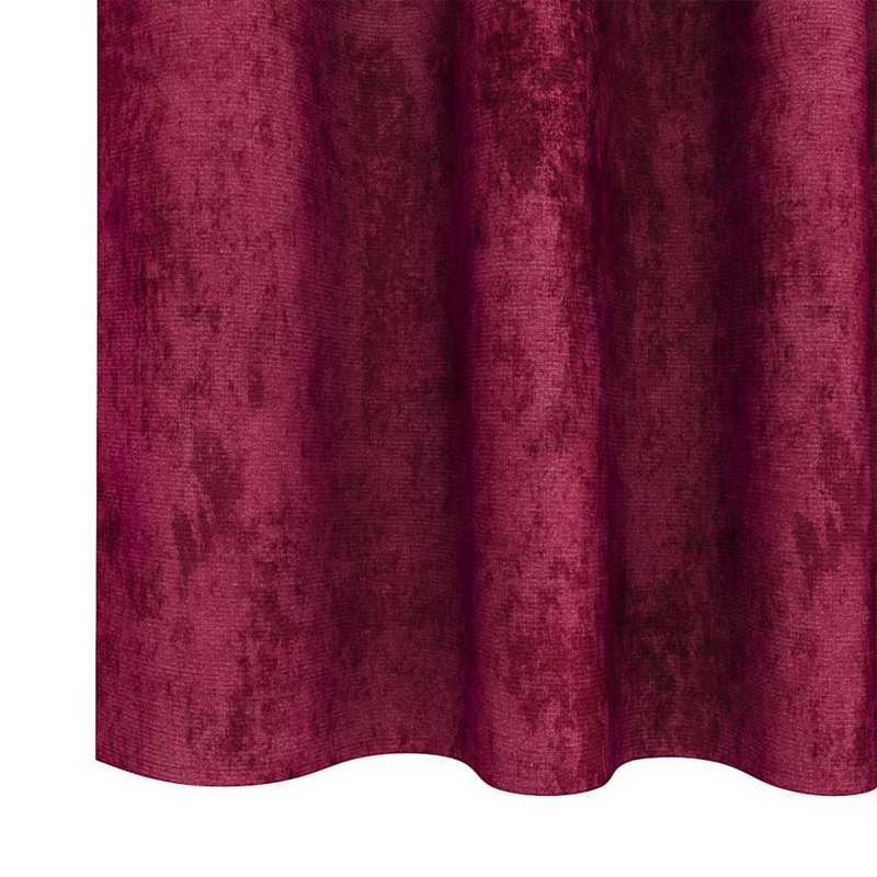 Curtain With Curtains 2 Pcs Velvet, Wine Red, 140cm Width x 175cm Drop