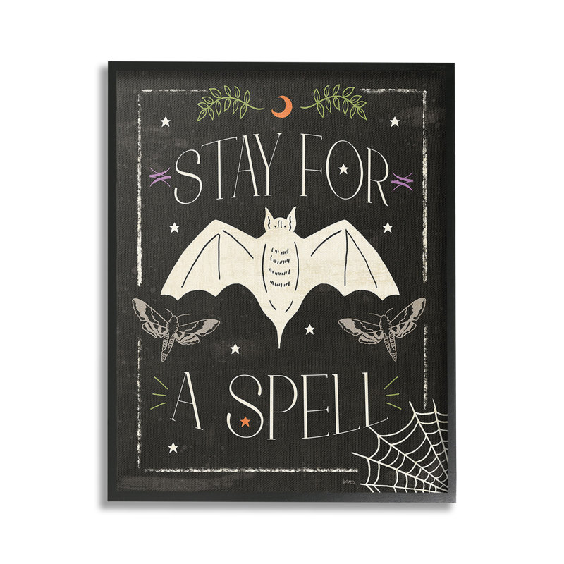 "Stay For A Spell Expression" par Veronique Charron sur toile, Toile noire, H 20 po x l 16 po