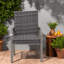Chaises de salle à manger de patio confortables, osier acrylique en acier, moderne pour le bord de la piscine de jardin