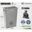 Poubelle et chariot 23 gallons-92644134