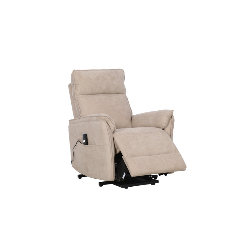 Fauteuil inclinable électrique lève-personne rembourré, 100 % polyester brun clair