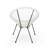 ANSON White PE Rattan Outdoor Dining Chair Set of 2