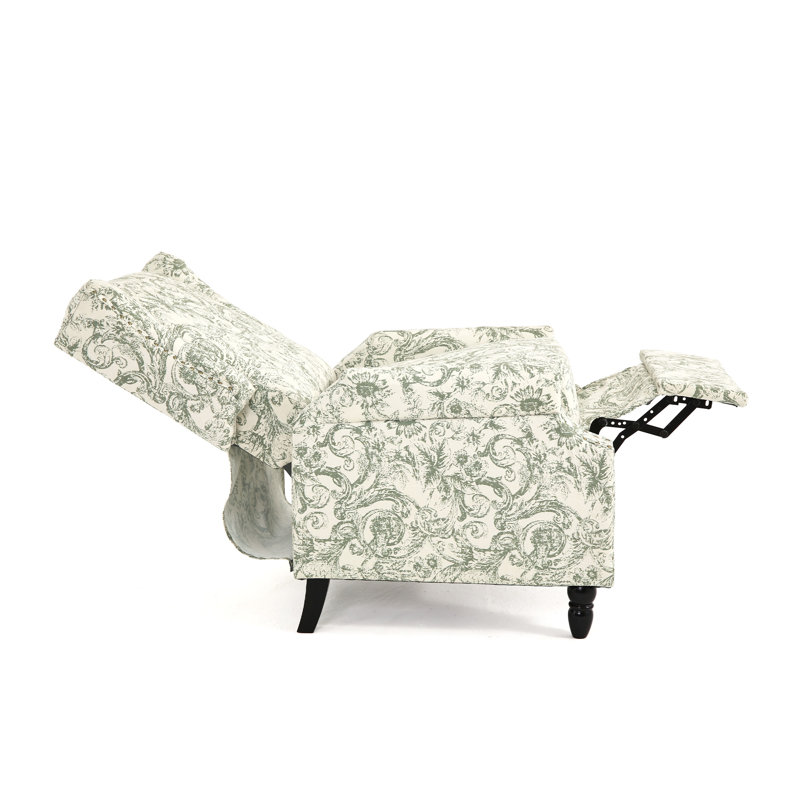 29.13cm Wide Standard Recliner, Green Rococo
