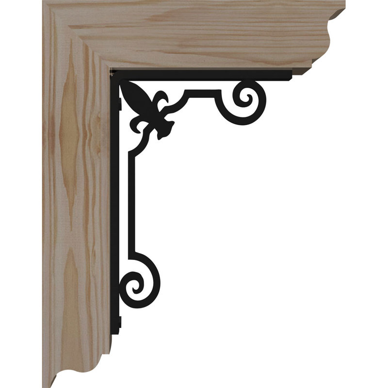 Support lisse en fer de Douglas, fleur de l 3 1/2 po x P 15 1/2 po x H 18 po, support en fer Douglas (l 1 1/2 po x P 7 1/2 po x H 10 po)