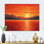 Coucher de soleil orangé jaune doré II - impression sans cadre sur métal
