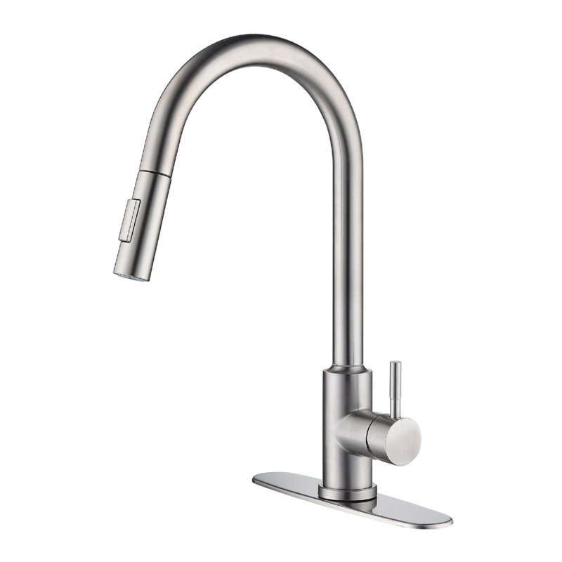 Wateday Pull Down Kitchen Faucet, Brushed Nickel