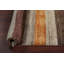 Tapis beige / gris en laine noué à la main de conception unique 2 pi 2 po x 3 pi New Age