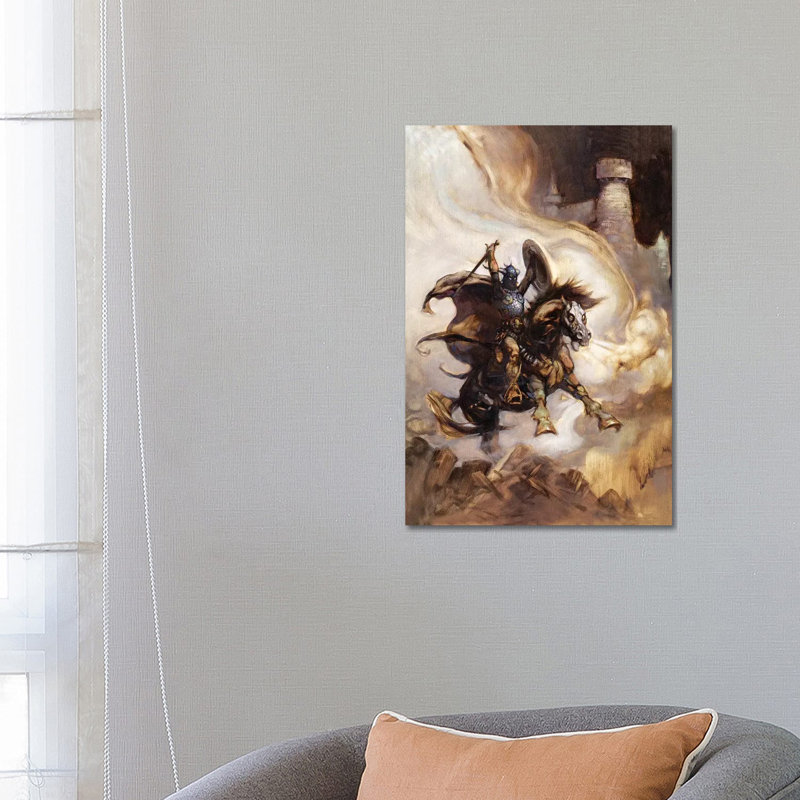 Defender by Frank Frazetta - Wrapped Canvas Painting, 66.04 cm H x 45.72 cm W x 3.175 cm D