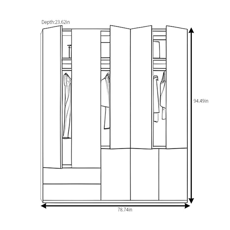 Dazhaun, 94" H x 79" W x 24" D