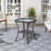 Bonia Wicker Rattan Side Table With Built-In Glass