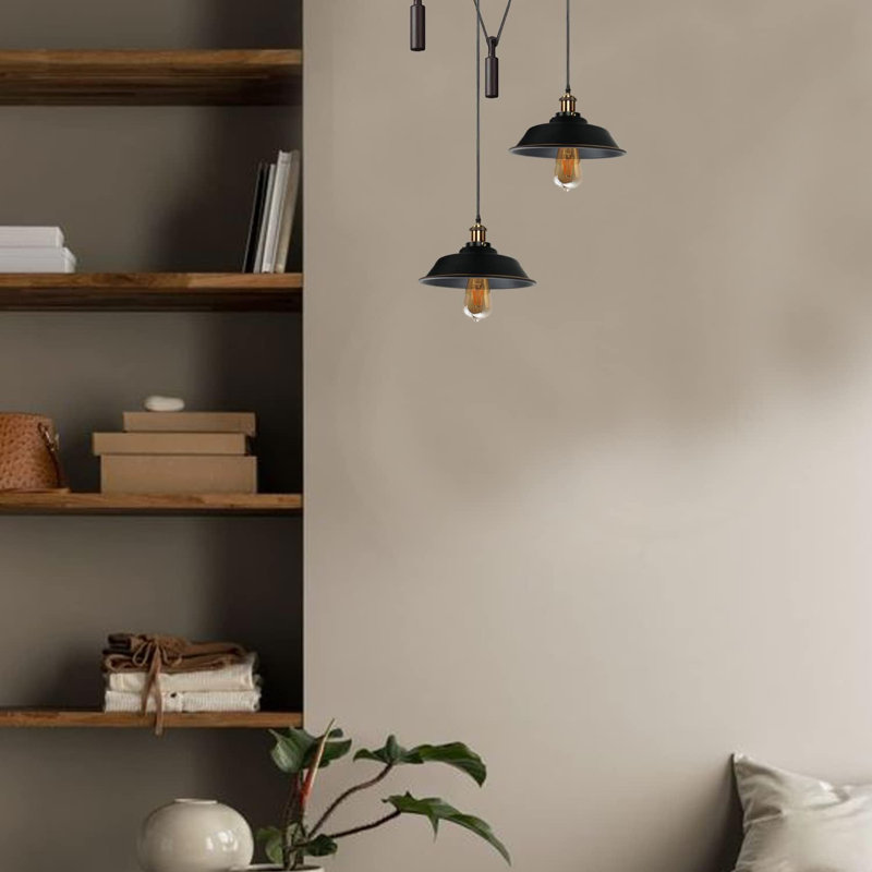 2 - Light Black Bowl Pendant