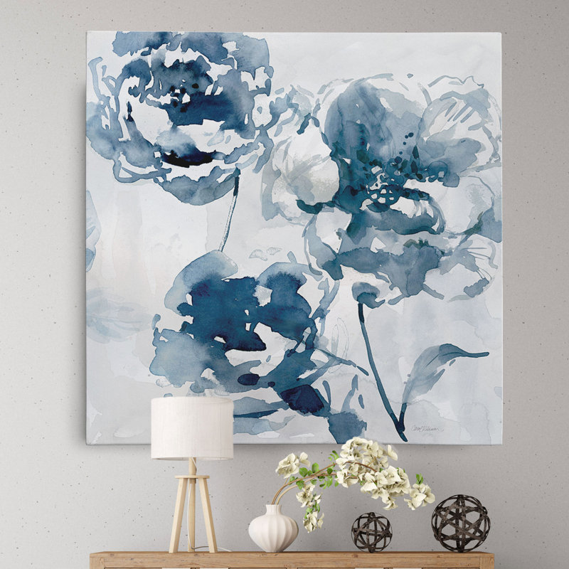 «Indigo Garden I», reproduction d'art sur toile tendue, H 32 po x l 32 po x P 1,5 po
