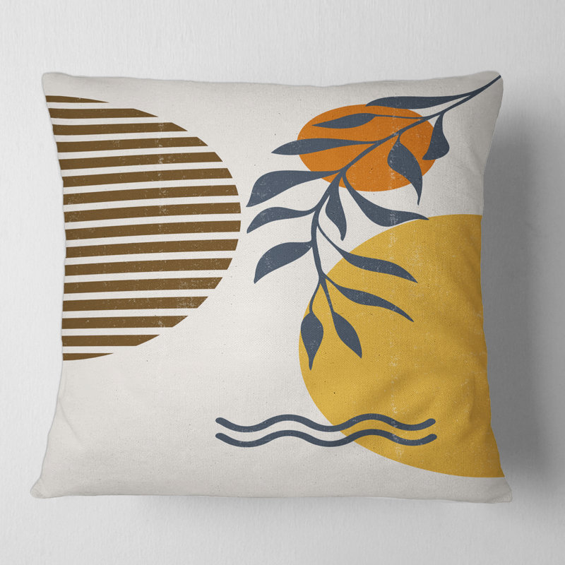 Housse et insert pour coussin Botanical Minimalist Leaf, 16" x 16"