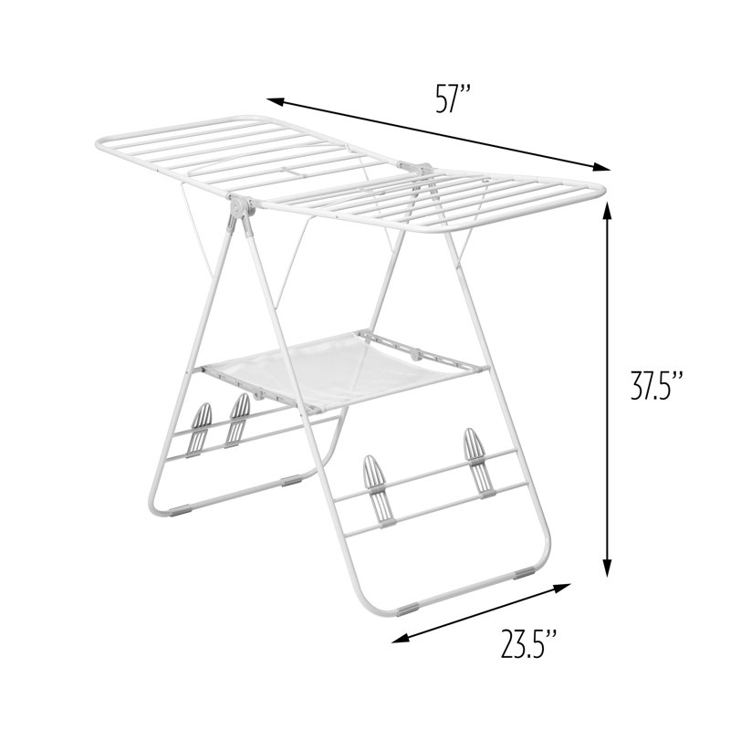 White Metal Heavy Duty Gullwing Drying Rack