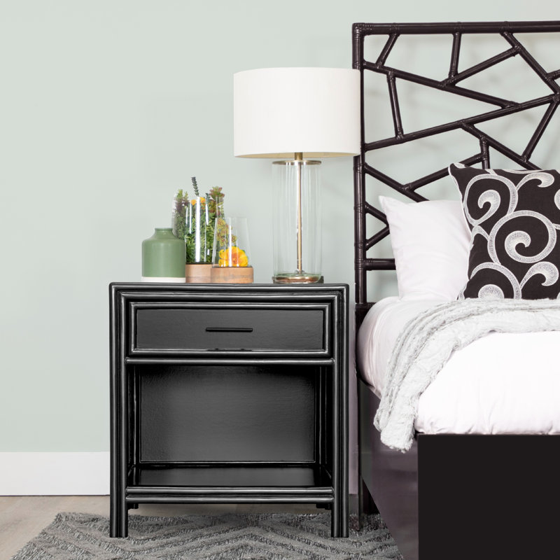 Clara Collection 1 - Drawer Nightstand, Black