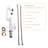 Bathroom White Sink Faucet With Spray Function And Temperature Display For Anti-Skid Switch And Hot & Cold And 360° Rotary-117992832