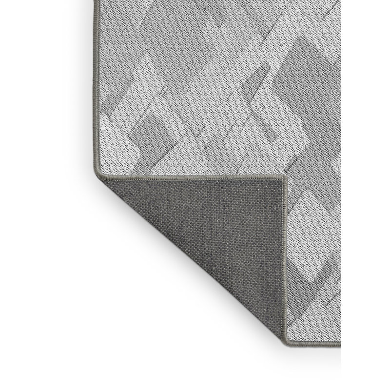 Tapis géométrique en laine gris, Rectangle 2 pi x 3 pi