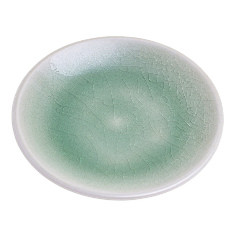 Handmade Just A Taste In Green Small Celadon Ceramic Plate