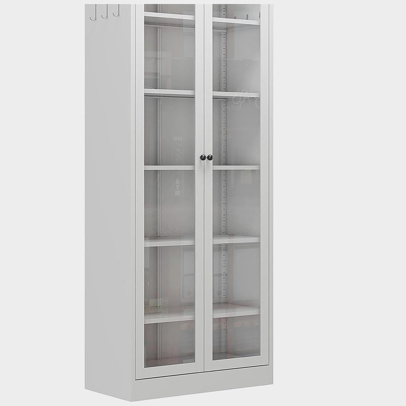 Armoire de cuisine en métal, armoire de rangement de 72 po de hauteur avec 5 tablettes réglables