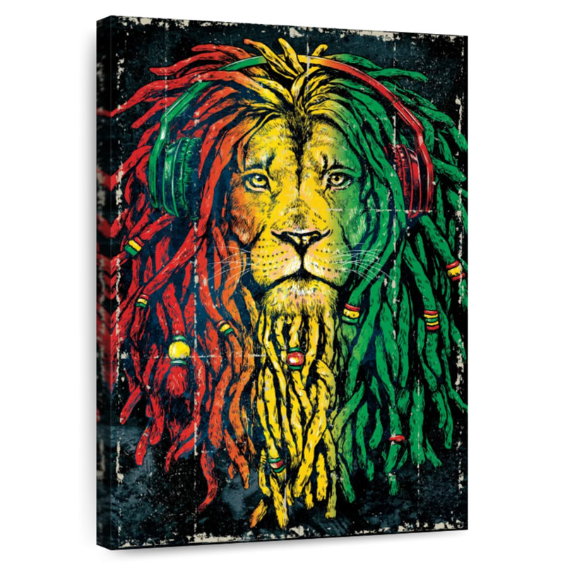 Brampt Reggae Colorful Lion, 30" H x 20" W