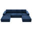 Élégant canapé modulaire rembourré avec repose-pieds, tissu chenille, 110 x 72 po, sans assemblage, pour une décoration intérieure polyvalente de 110 x 72 x 30 po, salon et chambre à coucher