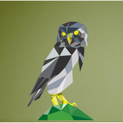 Adhésif décoratif polygonale hibou