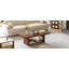 Table basse 47,2 "en éventail avec tablette de rangement inférieure
