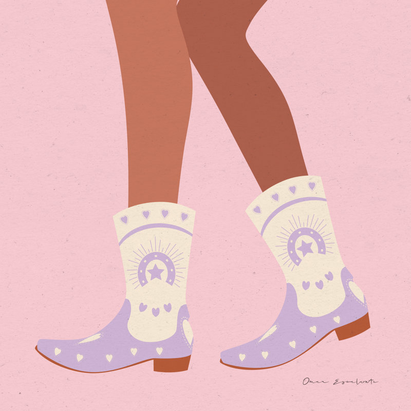 " Cowgirly II Pastel " by Omar Escalante, 20" H x 20" W
