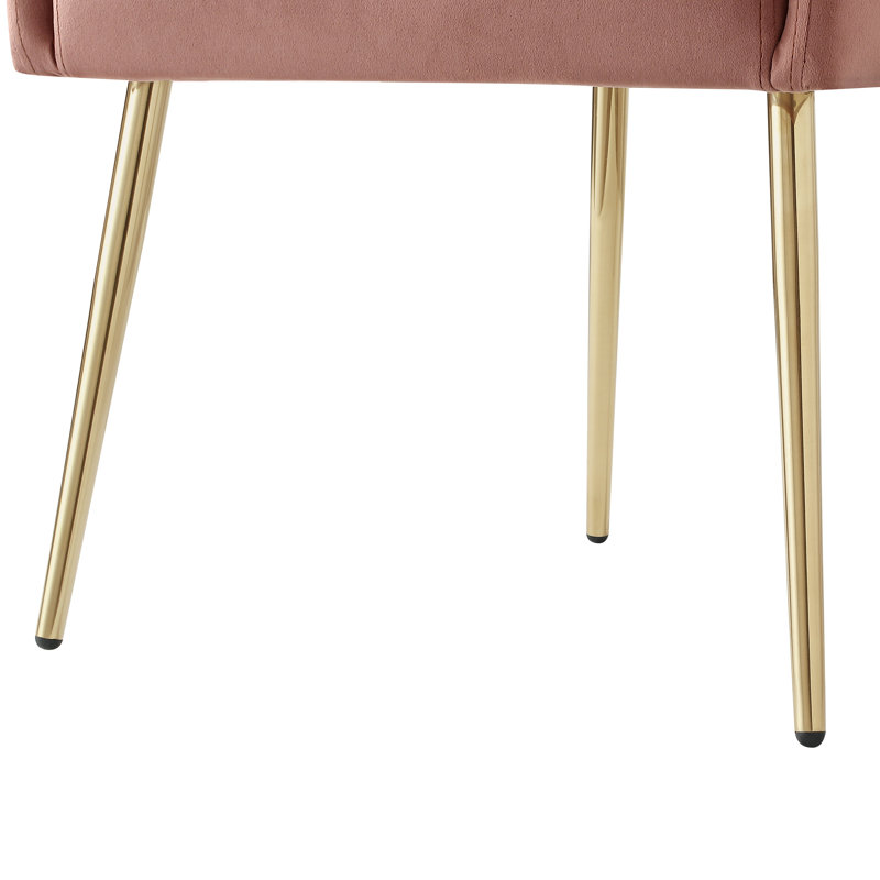 Chaise rembourrée Venema, Or, Rosé