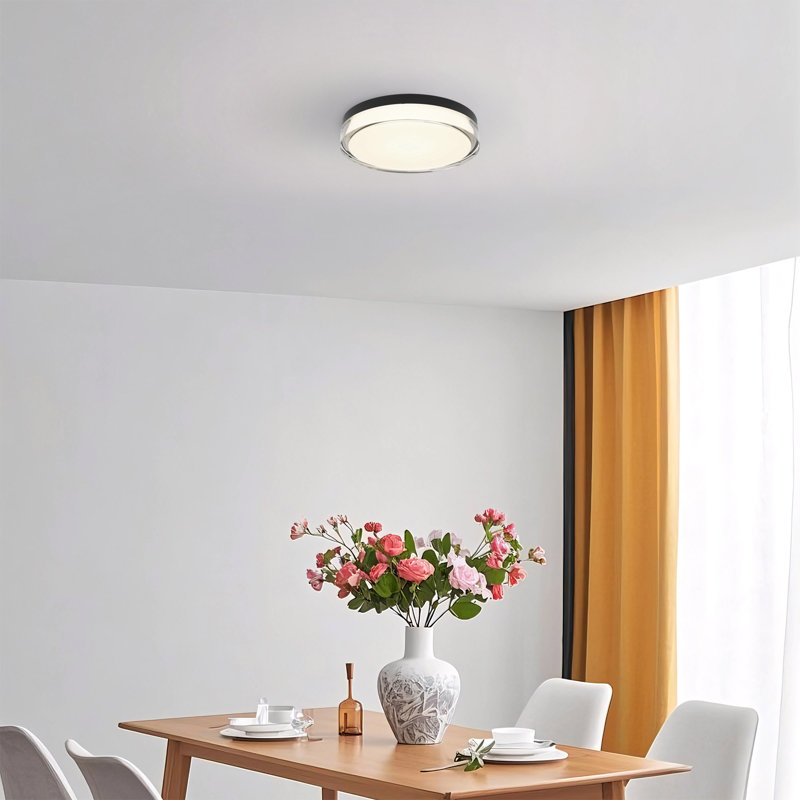     Plafonnier encastré à DEL pour utilisation intérieure / extérieure Sunspot, Noir, H 2,5 po x l 12 po x P 12 po