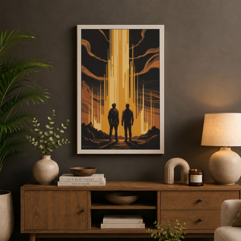 Gateway of Light Modern - Wrapped Canvas, 24x16 - 61.0 x 40.6 cm, Taupe Border