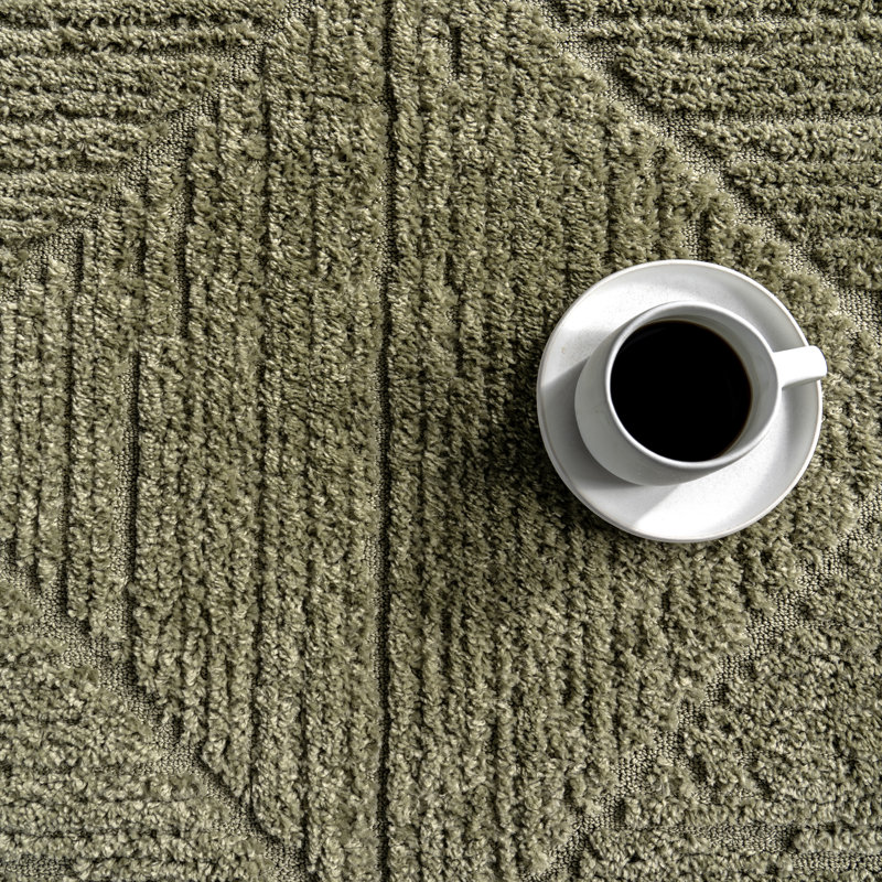 Forland Textured Geometric Tasseled Area Rug, Rectangle 10' x 13'