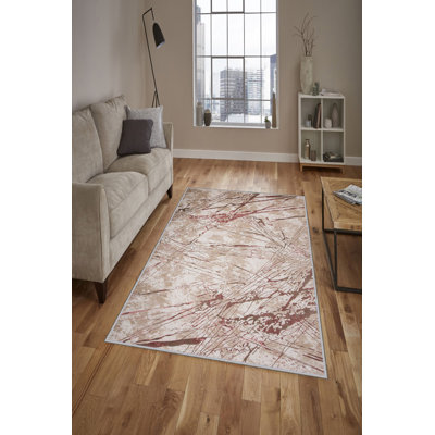 Soft Hall Carpet 2.6 x 4.9 Feet | 100% Polyester, 0.04 in Pile Height | Antibacterial, Non-Slip Underside | Woven with 3D Digital Printing | Machine Washable | Durable & Stylish for Entryways & Living Rooms
