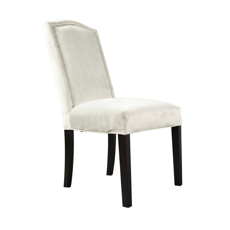 Kedarnath 17'' H Upholstered Dining Chair, Pearl White